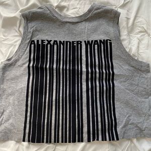 Alexander Wang barcode logo crop top